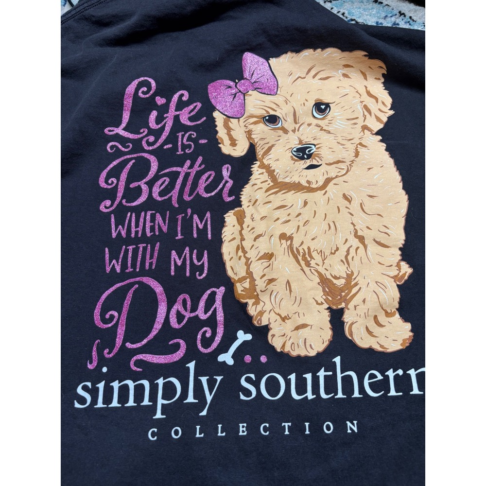 Simply Southern Life Is Better With My Dog Golden Doodle Long Sleeve Shirt XL